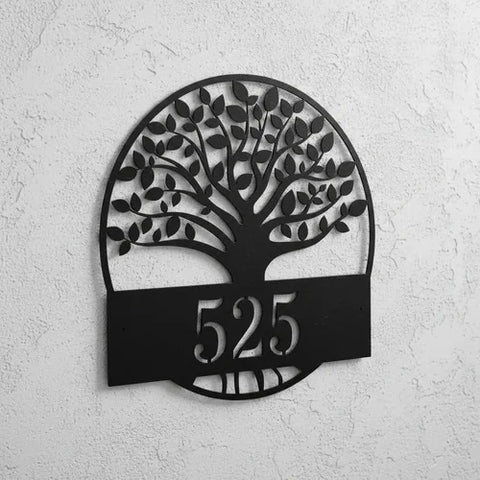 Número de Casa Árbol Fierro 25x25 2mm