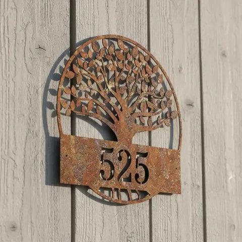 Número de Casa Árbol Fierro 25x25 2mm - foto 2