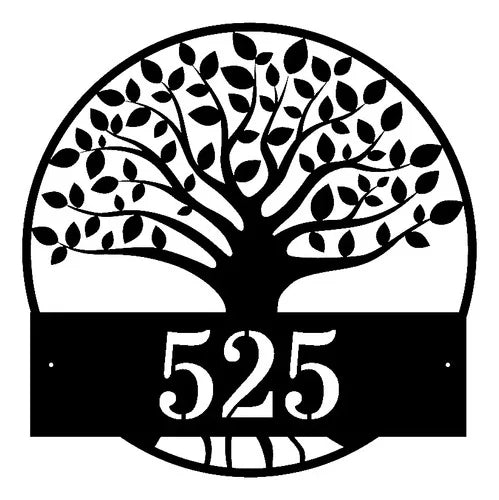 Número de Casa Árbol Fierro 25x25 2mm - foto 5