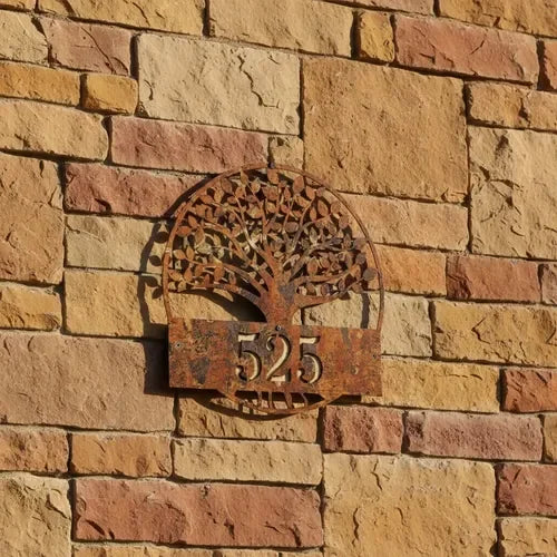 Número de Casa Árbol Fierro 25x25 2mm - foto 7