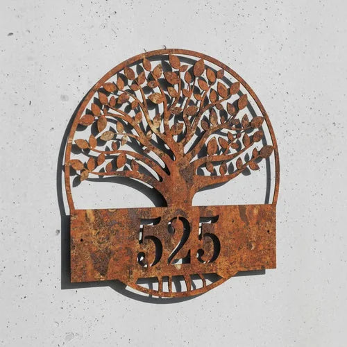 Número de Casa Árbol Fierro 25x25 2mm - foto 8