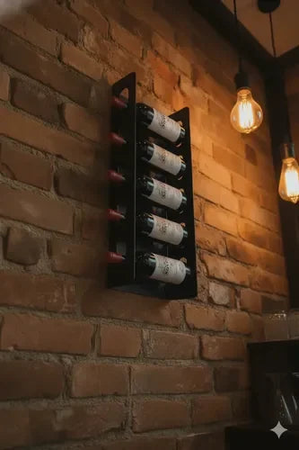 Rack Metálico Para Botellas De Vino Casa Y Quincho Negro