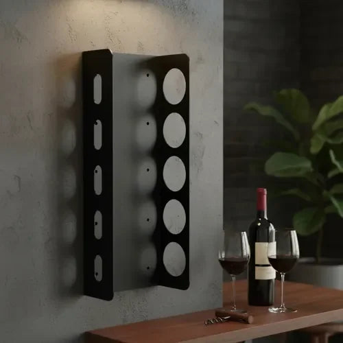 Rack Metálico Para Botellas De Vino Casa Y Quincho Negro