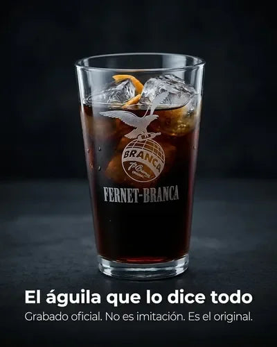 Vaso Fernet Pack X4 Branca 490ml Asado Parrilla Botella Transparente