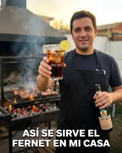Vaso Fernet Pack X4 Branca 490ml Asado Parrilla Botella Transparente