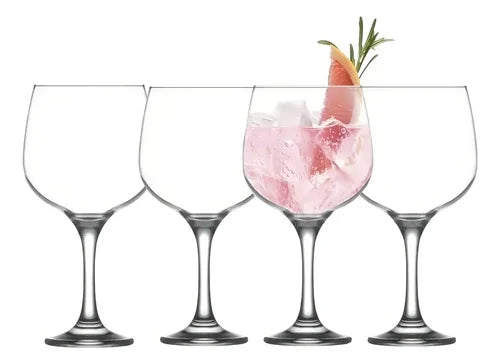 Copas Gin Tonic Cristar Vidrio 653ml Set 4 Piezas Transparente