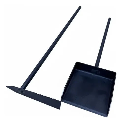 Set Pala Carbonera + Atizador + Limpia Parrilla Metal Acero