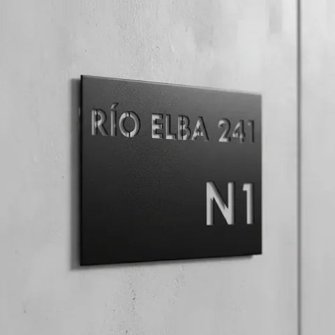Número de Casa Cuadrado 30x30 Negro - foto 2