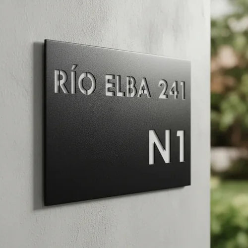 Número de Casa Cuadrado 30x30 Negro - foto 6