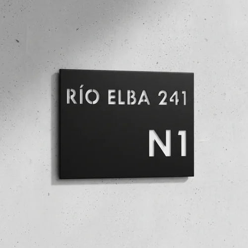 Número de Casa Cuadrado 30x30 Negro - foto 7