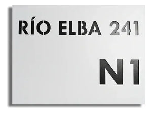 Número de Casa Cuadrado 30x30 Blanco