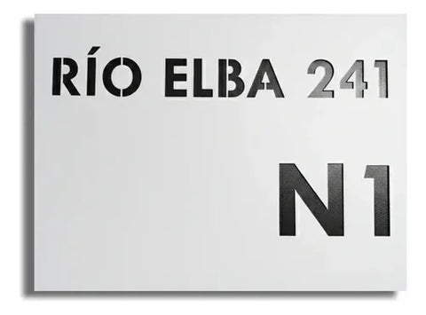Número de Casa Cuadrado 30x30 Blanco
