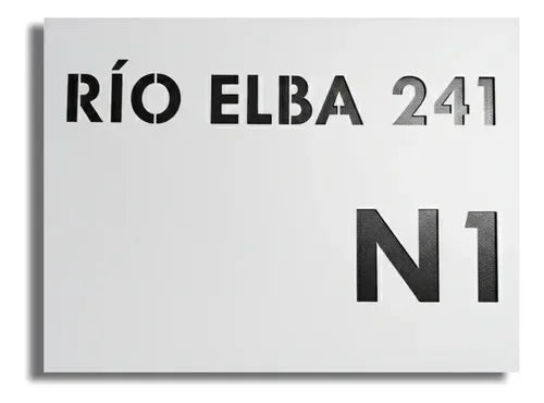 Número de Casa Cuadrado 30x30 Blanco