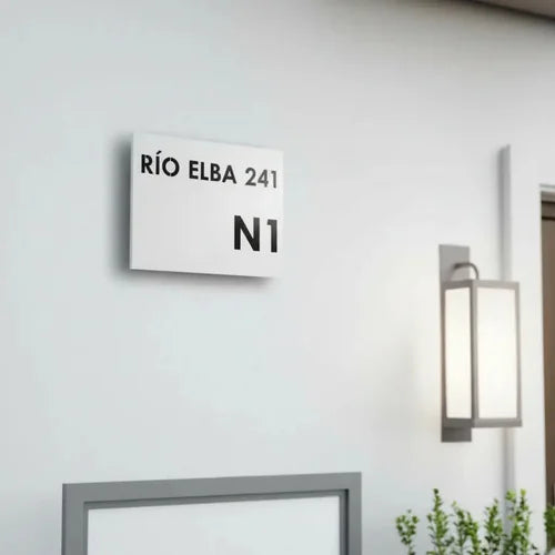 Número de Casa Cuadrado 30x30 Blanco - foto 2