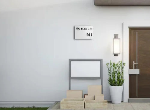 Número de Casa Cuadrado 30x30 Blanco - foto 4