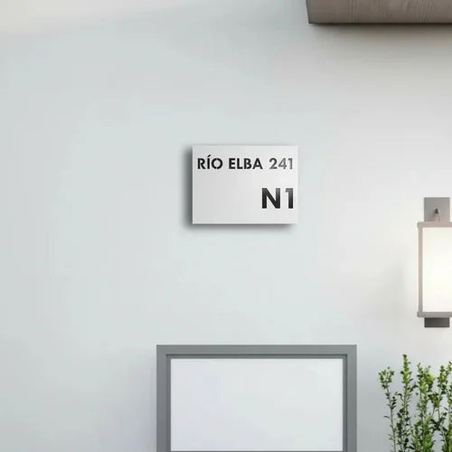 Número de Casa Cuadrado 30x30 Blanco - foto 5