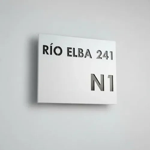 Número de Casa Cuadrado 30x30 Blanco - foto 6