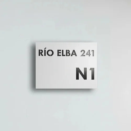 Número de Casa Cuadrado 30x30 Blanco - foto 8