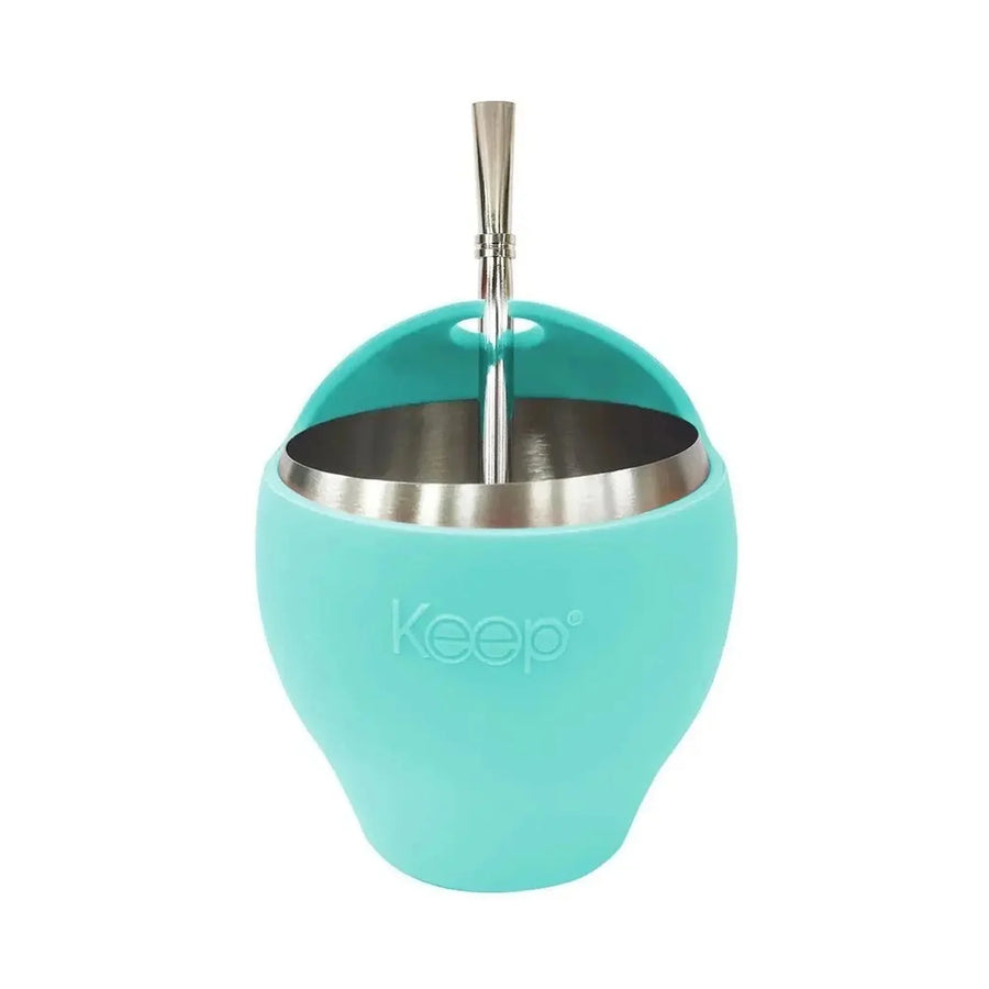 Mate Keep 230 ml con Bombilla Celeste