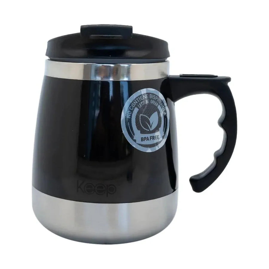 Mug Térmico Keep Outdoor 400 ml Negro + Grabado Personalizado