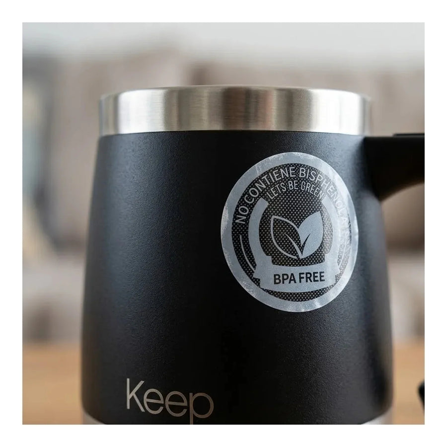 Mug Térmico Keep Outdoor 400 ml Negro + Grabado Personalizado