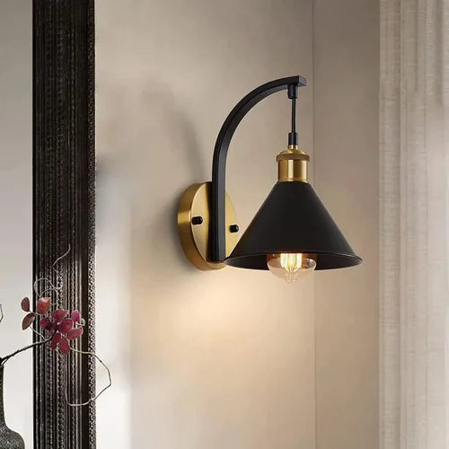 Aplique colgante industrial E27 negro