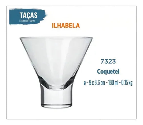 Vaso Nadir Ilhabela 7323 De 180ml Color Transparente Pack12 Unidades