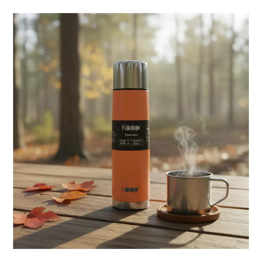 Termo Bala Keep 500 ml Coral claro + Grabado Personalizado