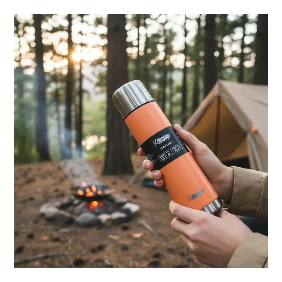 Termo Bala Keep 500 ml Coral claro + Grabado Personalizado