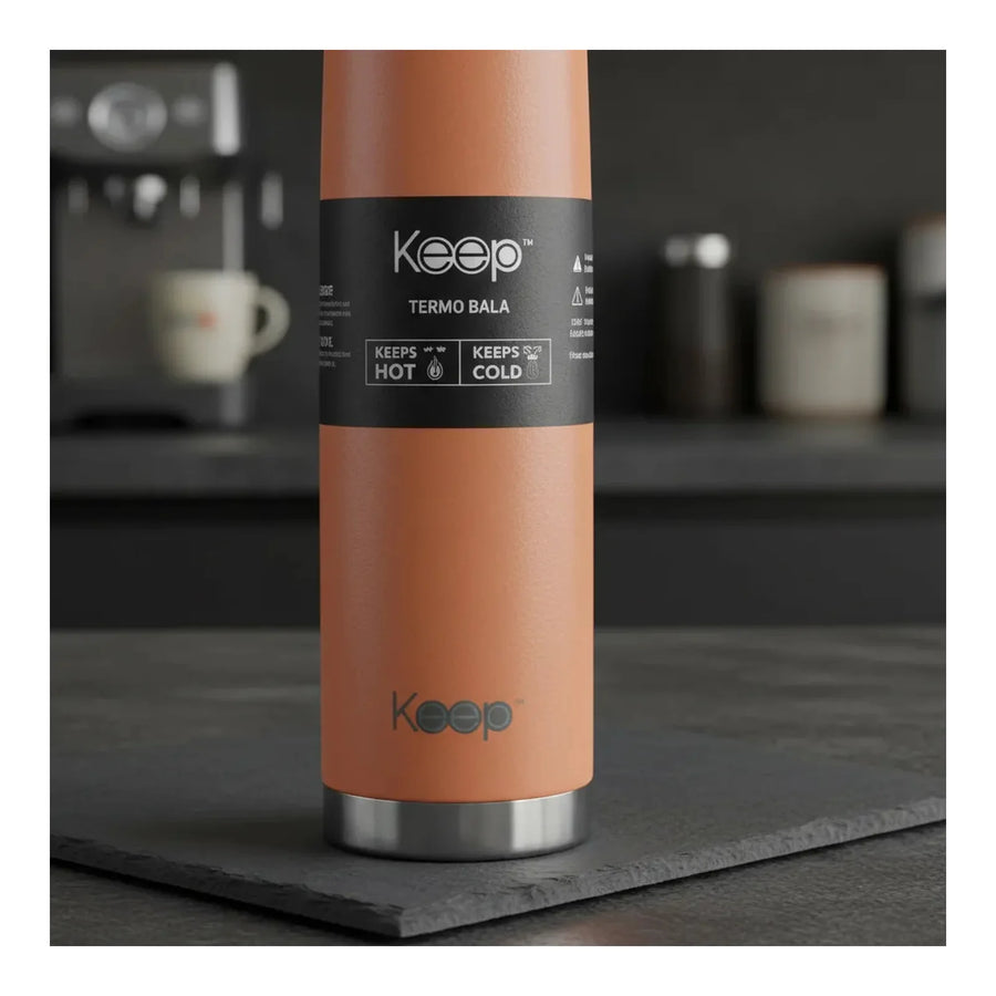 Termo Bala Keep 500 ml Coral claro + Grabado Personalizado