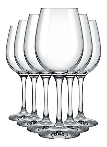Set 6 Copas Nadir Barone Vidrio 490ml Para Vino Y Agua Transparente