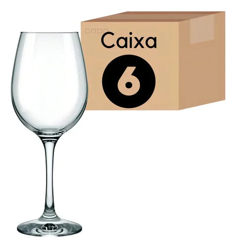 Set 6 Copas Nadir Barone Vidrio 490ml Para Vino Y Agua Transparente