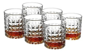 Pack De 6 Vasos Allegra Stirling Para Whisky De Vidrio, 330 Ml