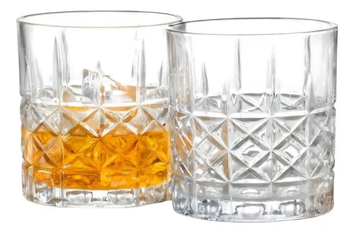Pack De 6 Vasos Allegra Stirling Para Whisky De Vidrio, 330 Ml