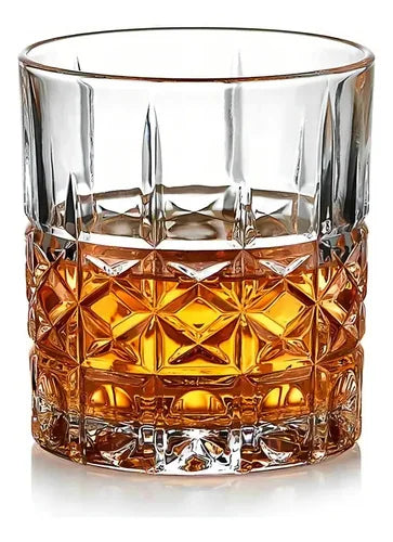 Pack De 6 Vasos Allegra Stirling Para Whisky De Vidrio, 330 Ml