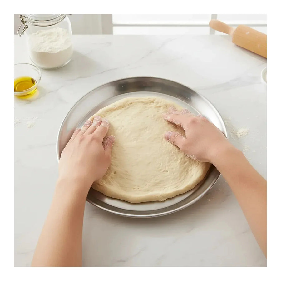 Bandeja para Pizza de Acero Inoxidable 40 cm