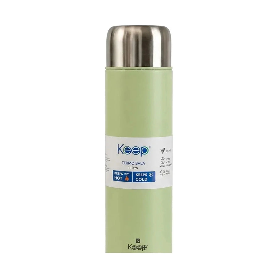 Termo Bala Keep 1 L Verde claro + Grabado Personalizado