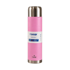 Termo Bala Keep 1 L Rosa + Grabado Personalizado