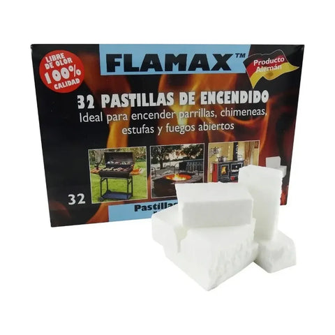 Iniciador de Fuego Quincho Flamax 32 Pastillas para Parrilla