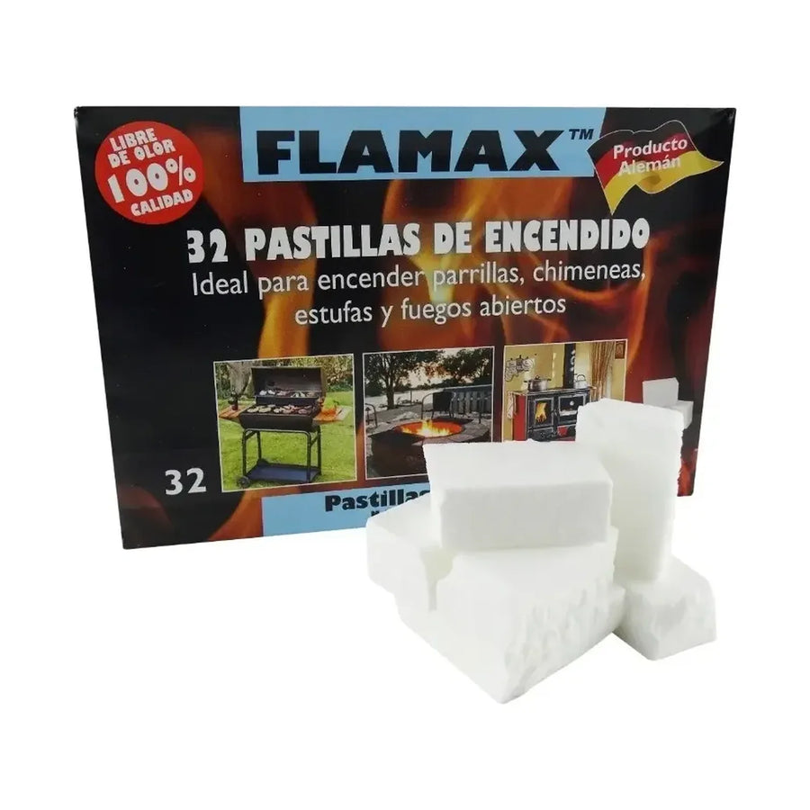 Iniciador de Fuego Quincho Flamax 32 Pastillas para Parrilla