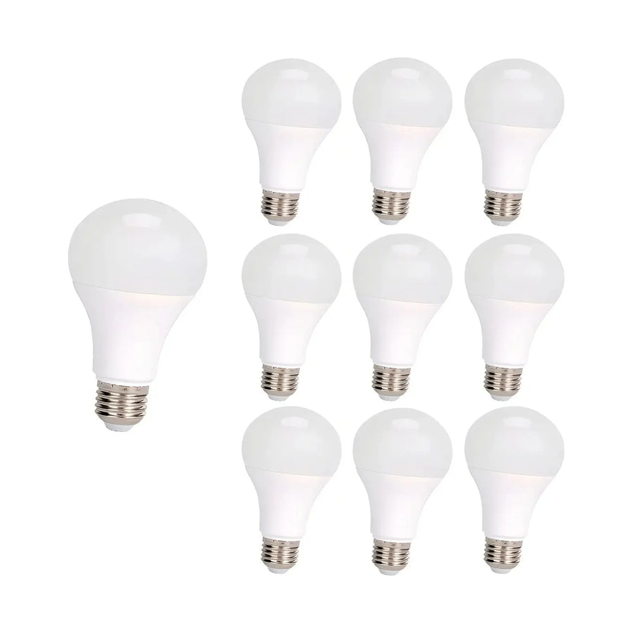 Pack 10 Ampolletas LED 9W E27 Luz Cálida