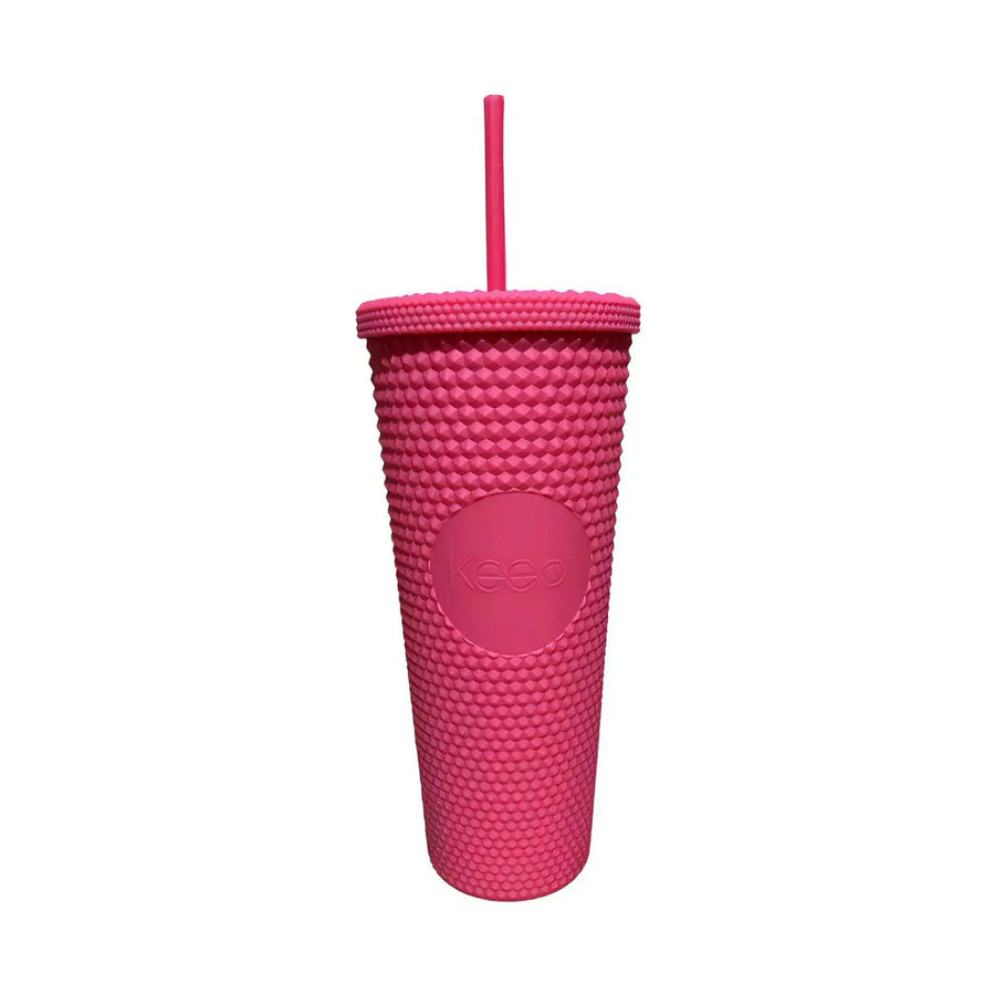 Vaso Tumbler Keep 710 ml con Bombilla Rosa + Grabado Personalizado