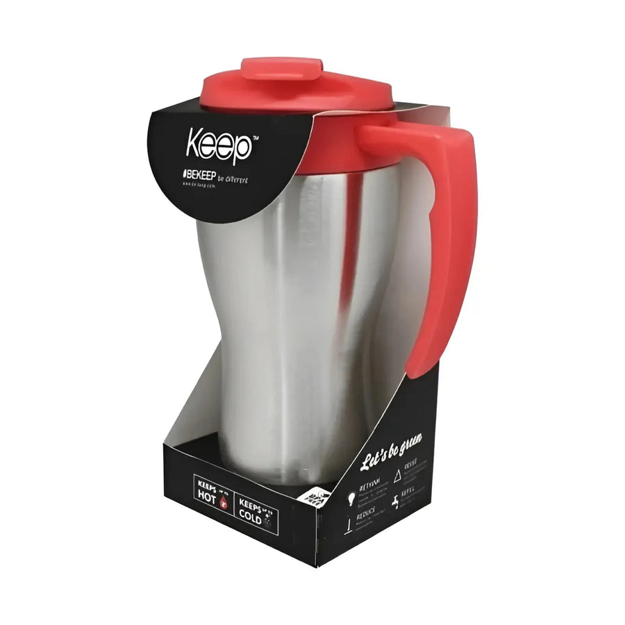 Mug Térmico Keep con Mango 470 ml Rosa + Grabado Personalizado