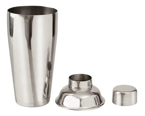 Coctelera Bar Profesional 700ml Acero Inoxidable + Grabado Gris