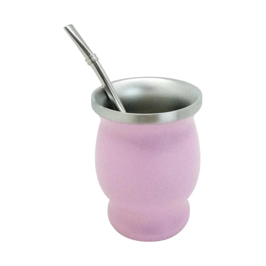 Mate Keep 200 ml con Bombilla Rosa claro + Grabado Personalizado