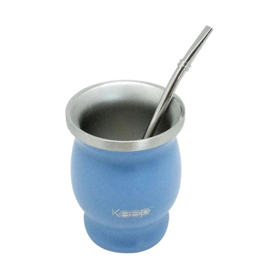 Mate Keep 200 ml con Bombilla Lavanda + Grabado Personalizado
