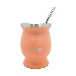 Mate Keep 200 ml con Bombilla Coral + Grabado Personalizado