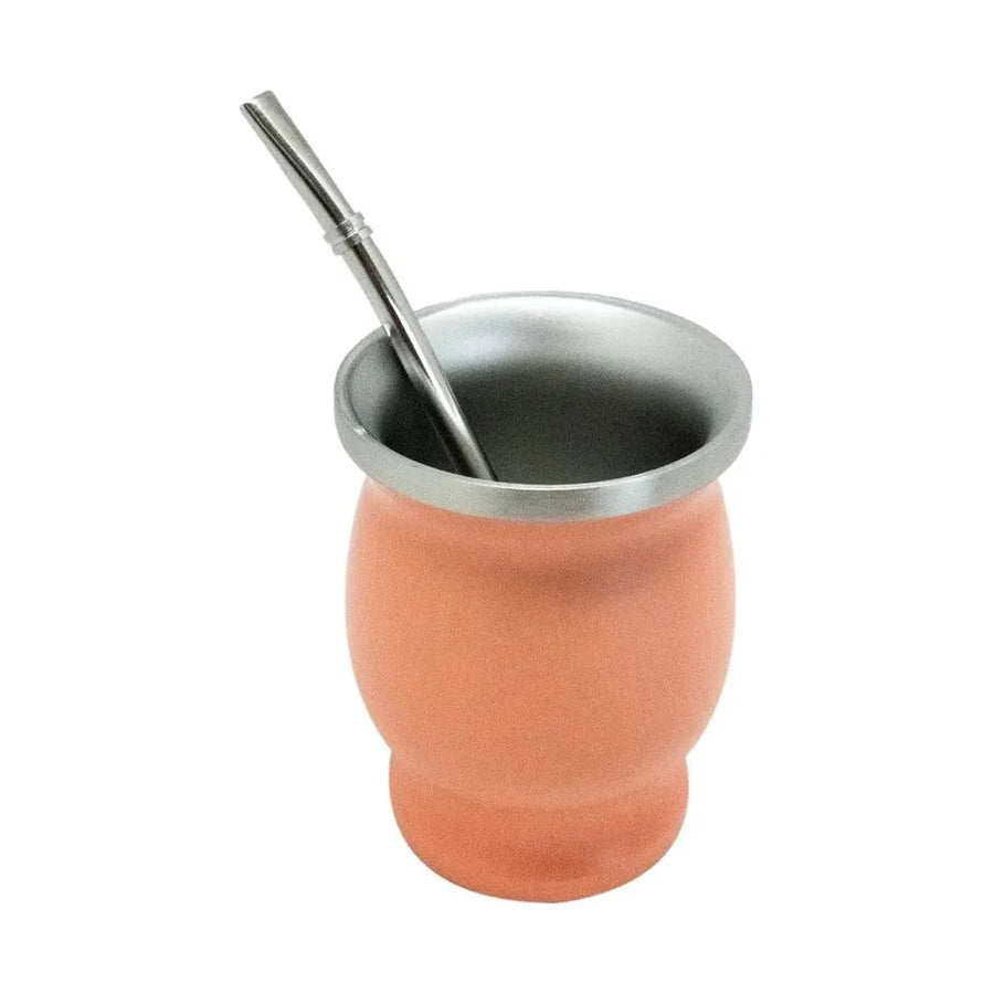 Mate Keep 200 ml con Bombilla Coral + Grabado Personalizado