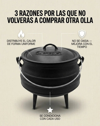 Olla Fierro Fundido 35 Litros