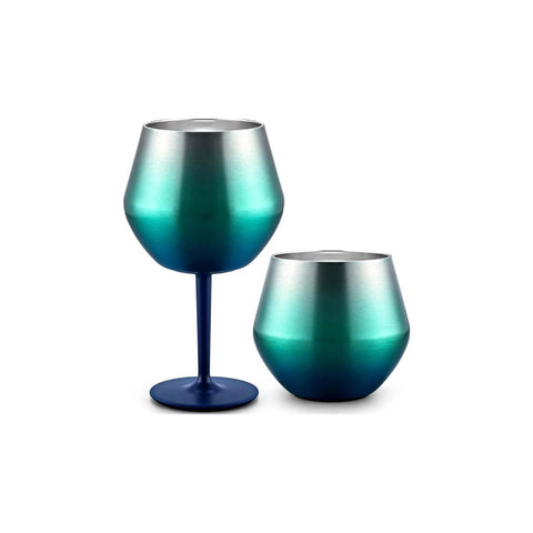Copa Taca Brasil 400ml Celeste Doble Pared